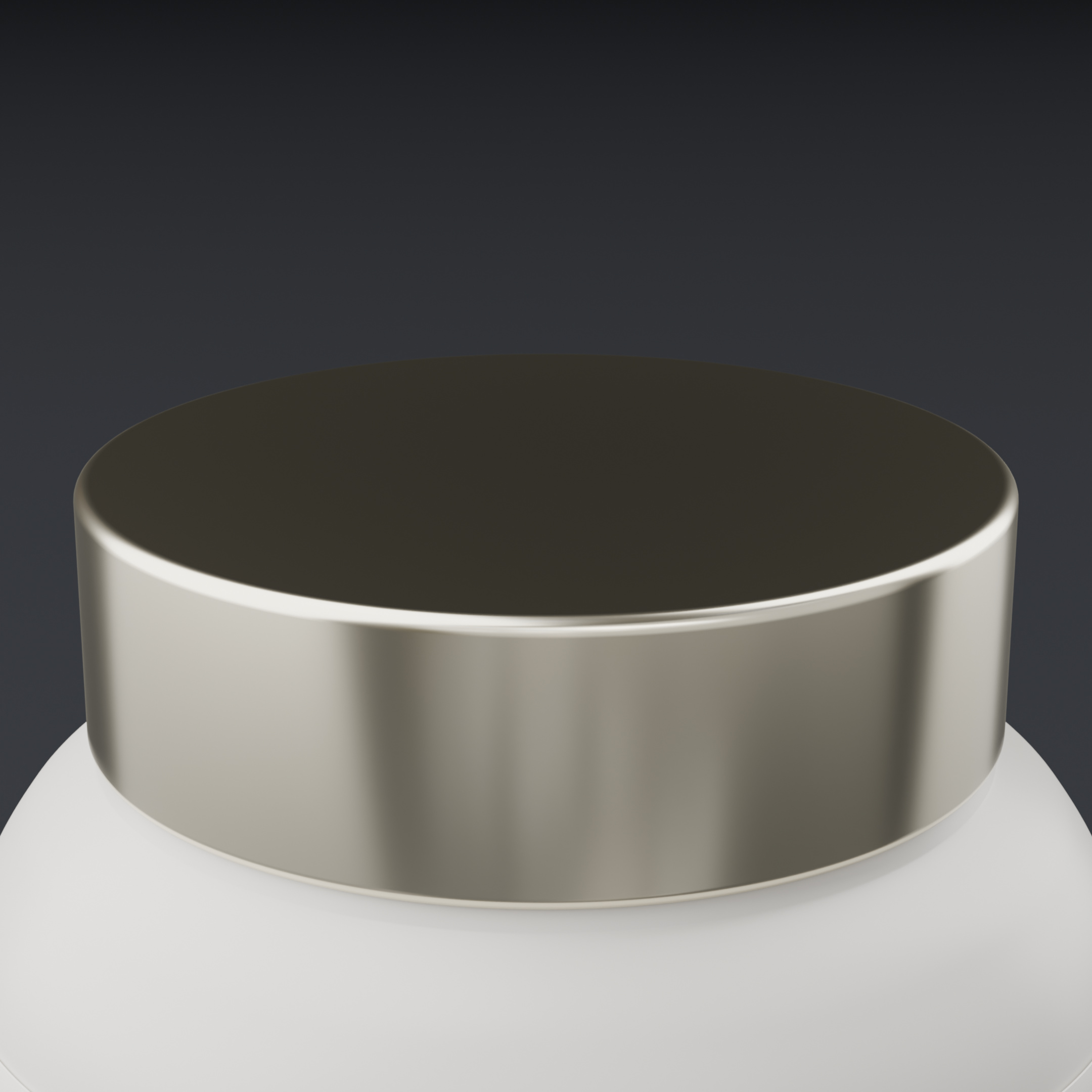 Macro of the metal lid