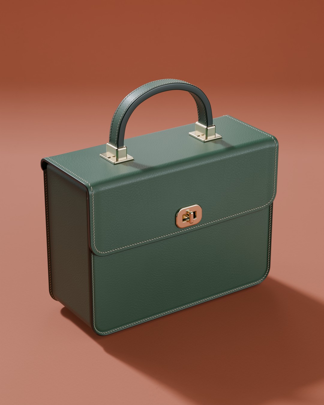 Structured leather bag