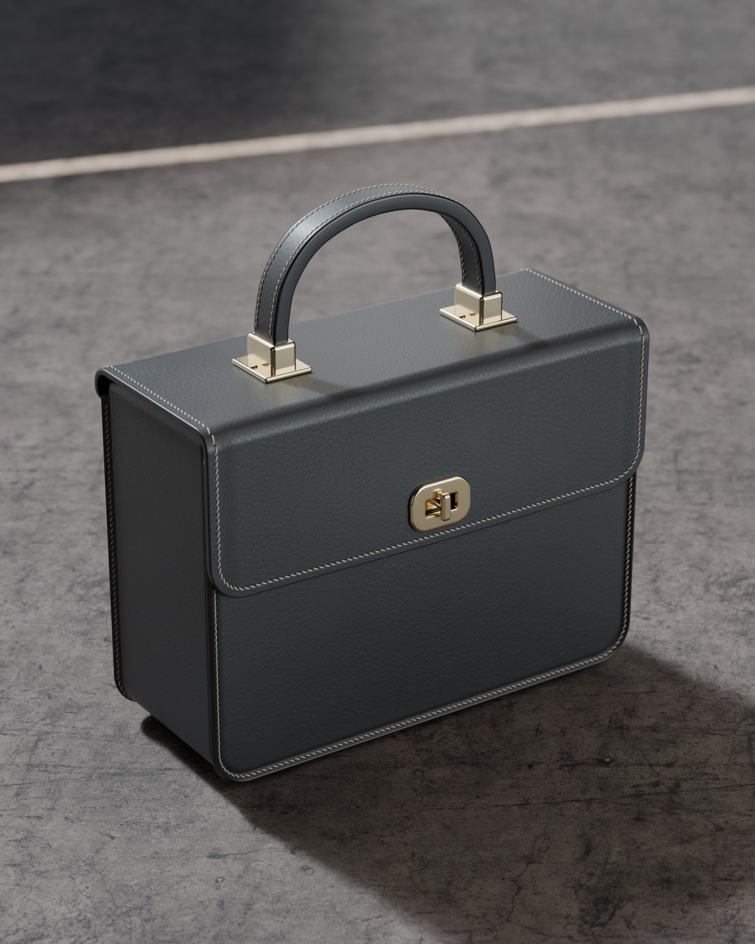 Structured leather bag