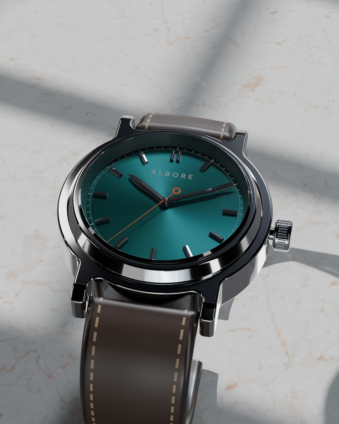 Orologio, quadrante verde