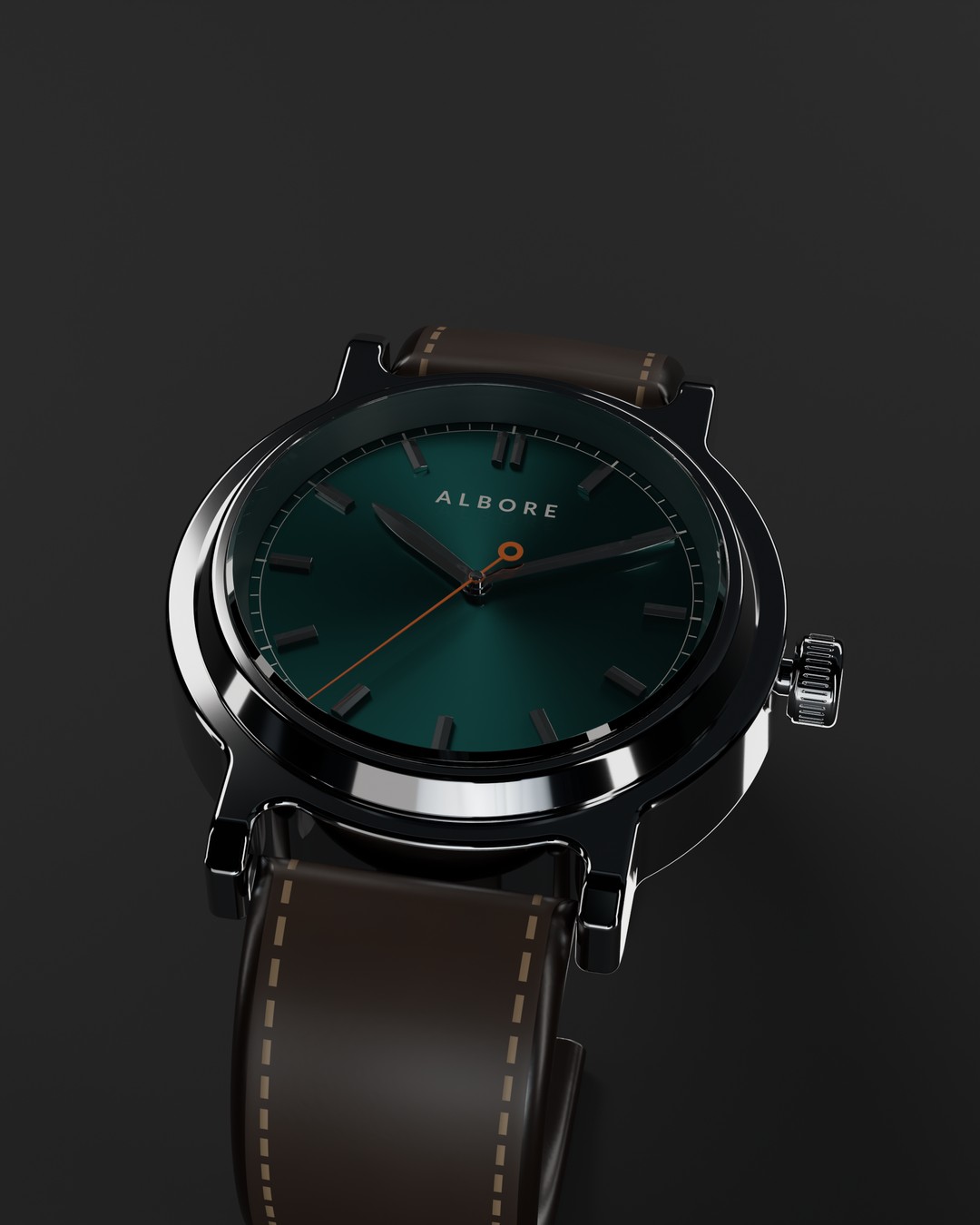 Orologio, quadrante verde